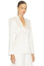 view 2 of 4 Georgia Satin Stripe Cheyenne Blazer in Ivory