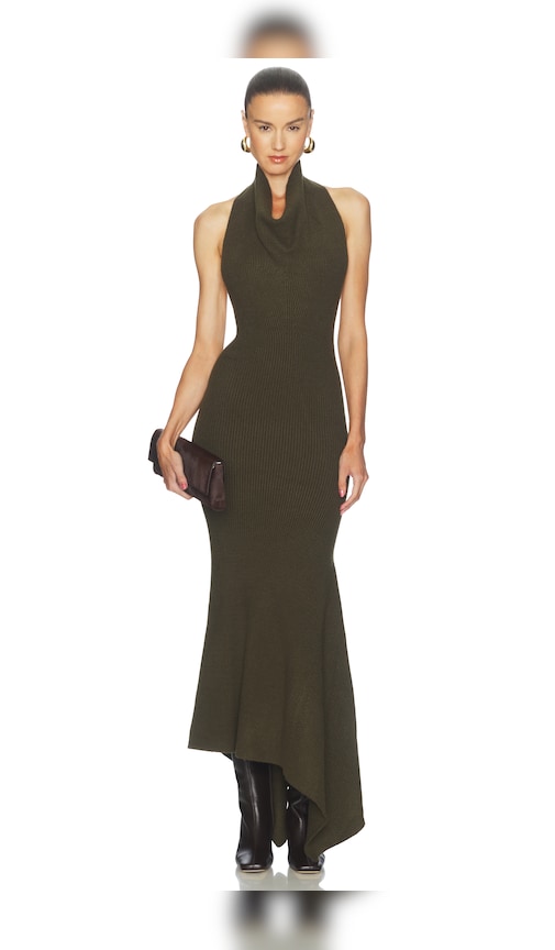 Kimmberly Sleeveless Midi Dress by Camila Coelho in Dark Green