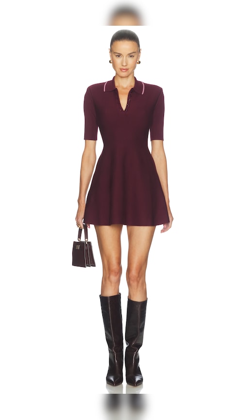 Fatima Polo Dress by Camila Coelho in Burgundy