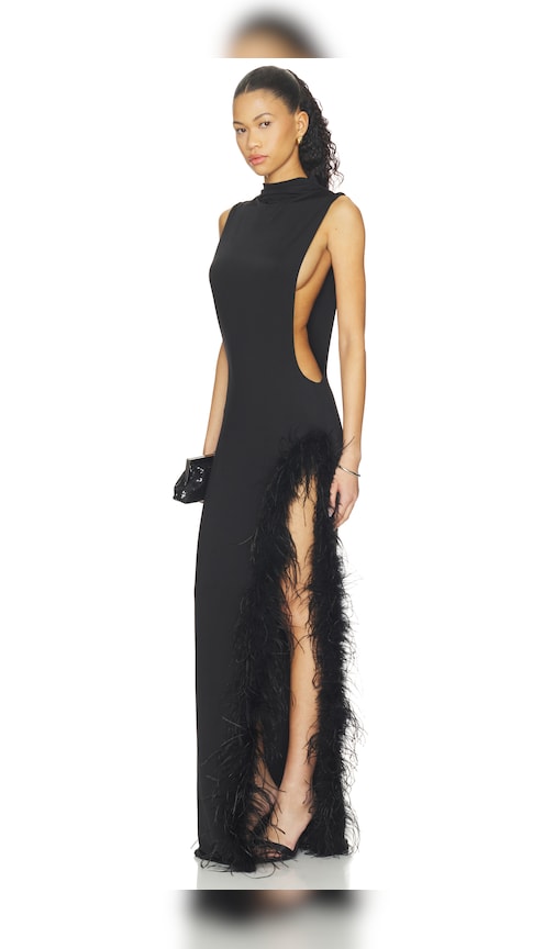 X Blake Evin Gulnaz Gown by NBD in Black