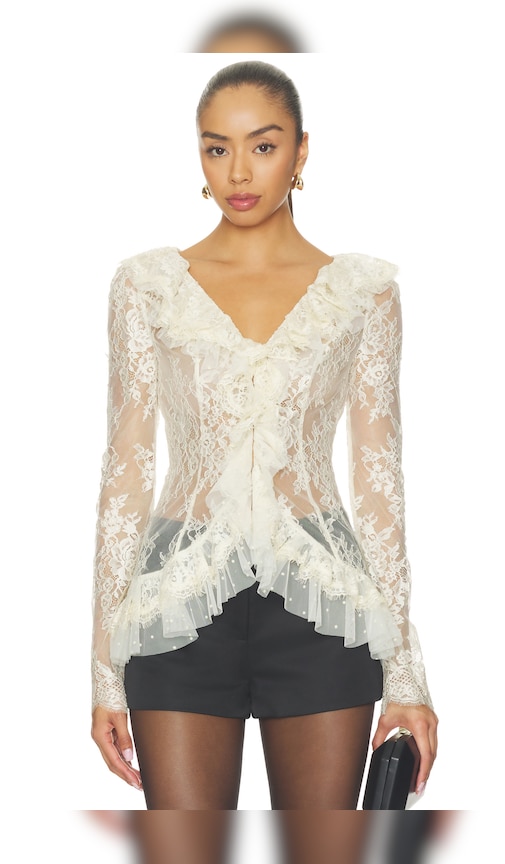 Mariposa Lace Blouse by Retrofete in Ivory