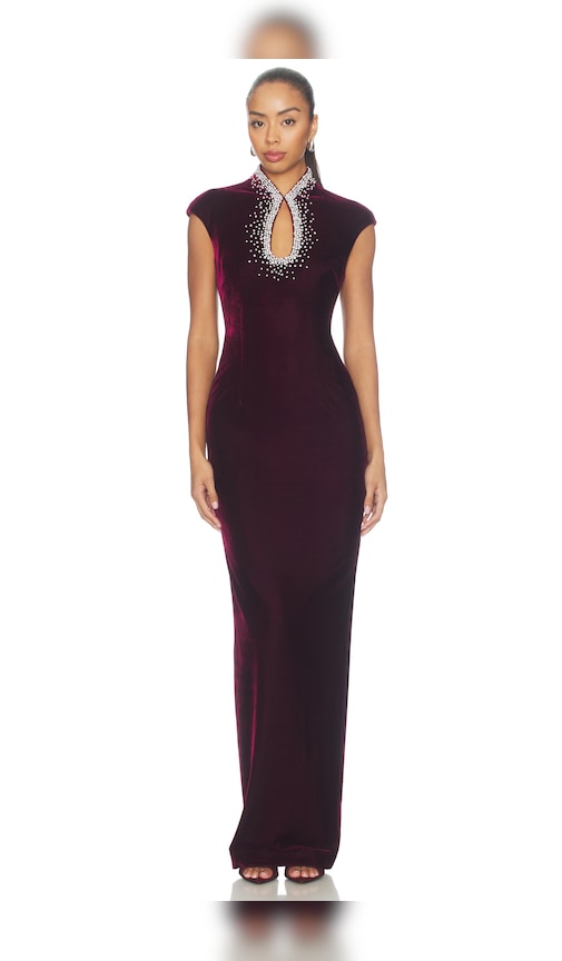 Raquel Dress by SAU LEE in Oxblood
