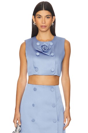 Edie Dutchess Satin Top AKNVAS