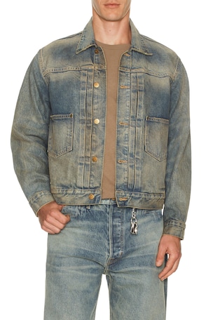 1 4.75oz Denim Trucker Jacket Brain Dead