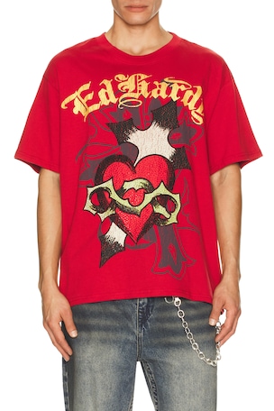 Heart Boxy Tee Ed Hardy