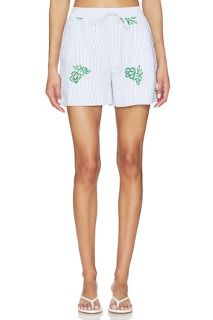 Juste Embroidered Mini Shorts Essentiel Antwerp