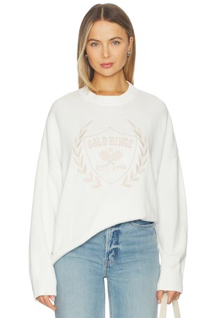 Oversized Crest Sweater Gold Hinge