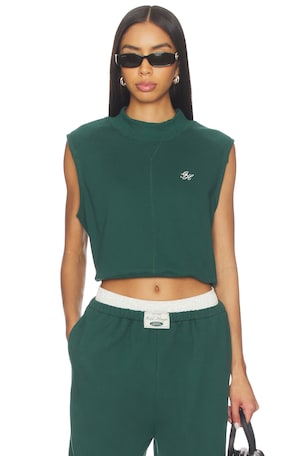 Mock Neck Sleeveless Top Gold Hinge