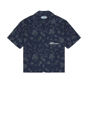 Indigo Floral Camp Shirt Honor The Gift