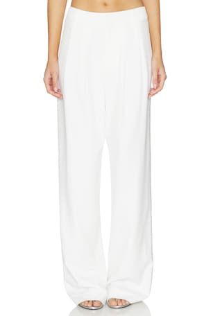 Wool Cotton Pleat Trouser Kate Barton
