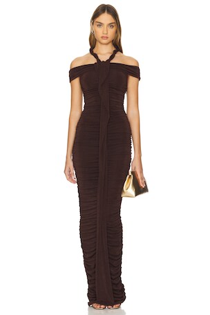 Textured Slinky Maxi Dress Khanums