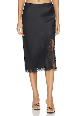 Tico Lace Midi Skirt L'AGENCE