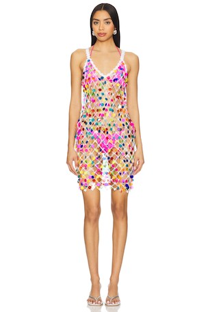 Sequin Crochet Mini Dress MILLY