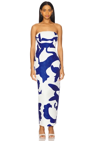 Orion Camellia Floral Jacquard Dress MILLY