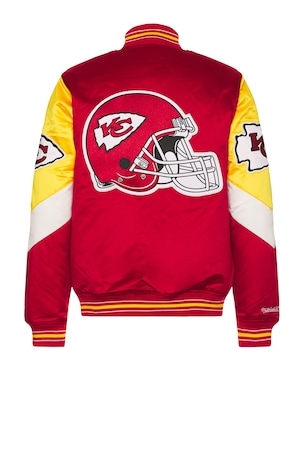 NFL Chiefs Throw It Back Heavyweight Satin Jacket Mitchell & Ness