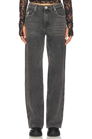 Jackson Mid Waist Wide Leg Jeans One Teaspoon