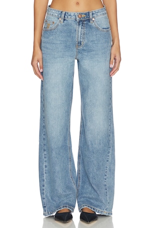 Jackson Mid Waist Wide Leg Jeans One Teaspoon