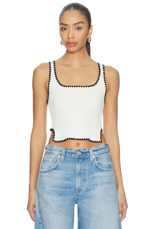 Knitted Scallop Tank Top One Teaspoon