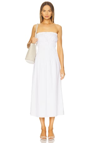 Air Linen Smocked Maxi Dress onia