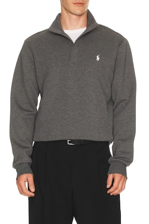 Long Sleeve Double Knit Tech Snap Mocknock Pullover Polo Ralph Lauren