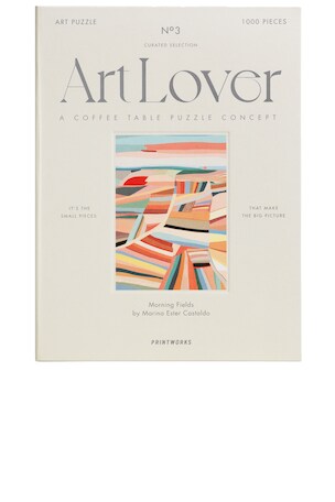 Printworks Art Lover Book Puzzle 1000 Pieces in Morning Fields Printworks