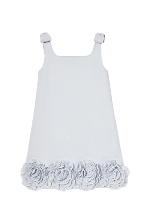 Kids Crepe Flower Dress self-portrait