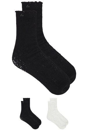 Jules Lace Crew Socks Pack Of 2 Stems