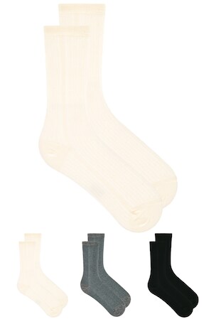 Cotton Cashmere Crew Socks Pack Of 3 Stems