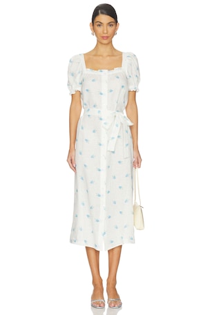 Brigitte Linen Midi Dress Sleeper
