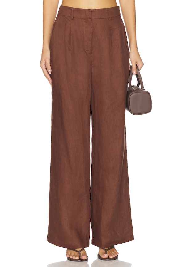 view 1 of 6 PANTALÓN BOBBI in Chocolate Brown