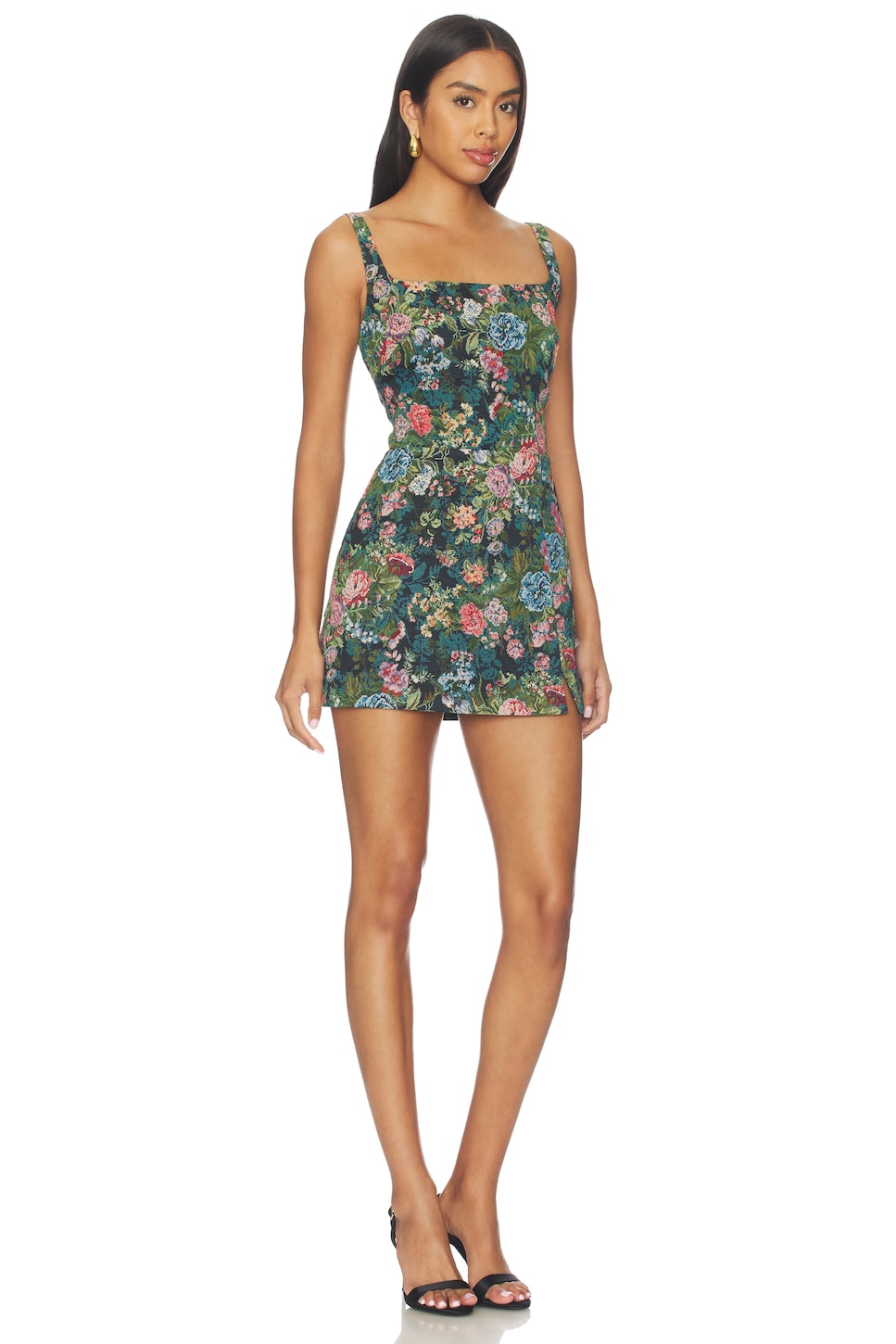 Amanda Uprichard Rhonda Romper In Malachite Multi, photo 2 of 3