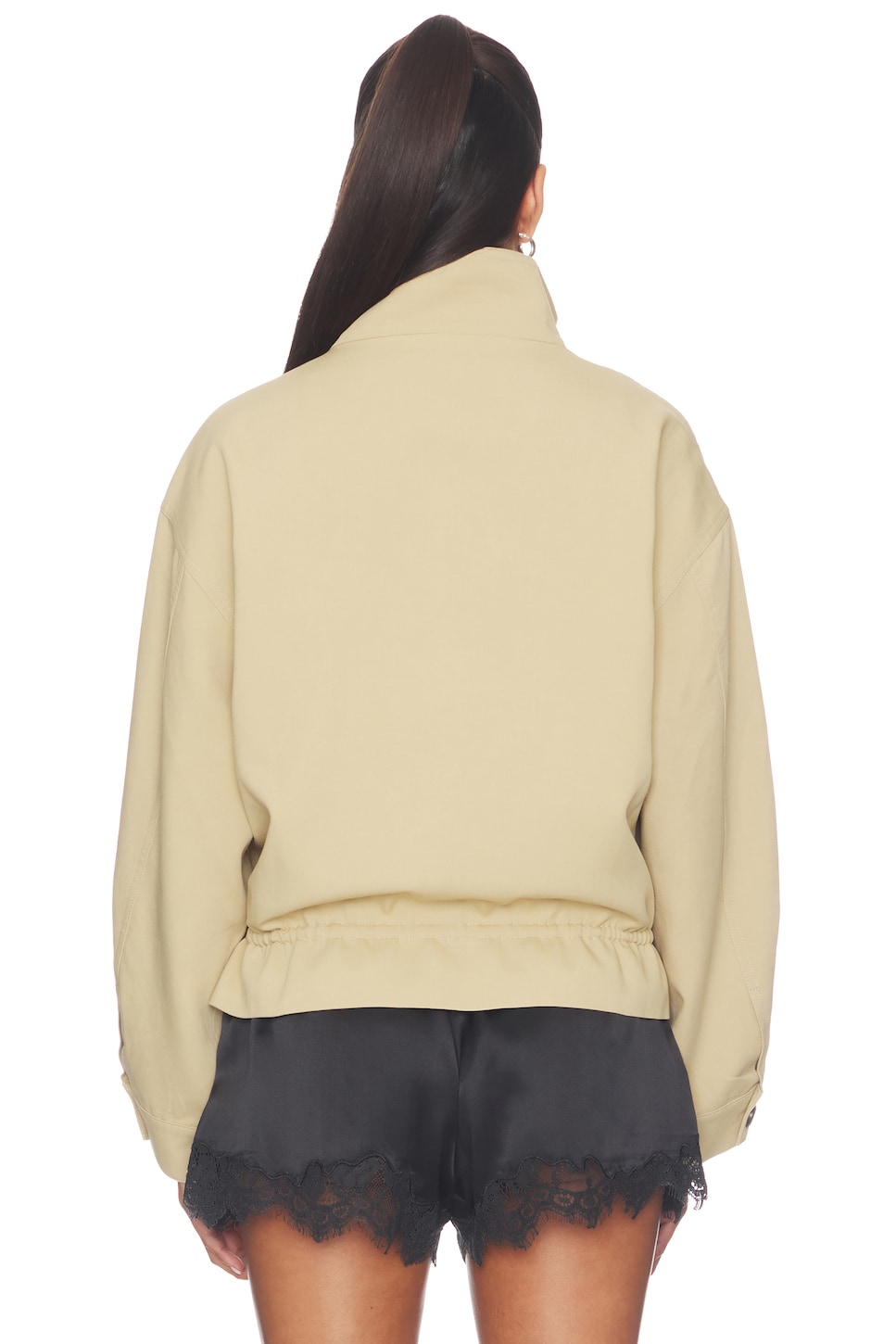 Cubic London Drawstring Short Trench Coat